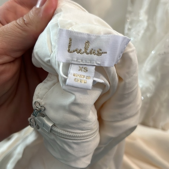 NWOT Start of Forever Ivory Satin Halter Mermaid Maxi Dress - Picture 9 of 9